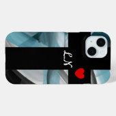 個人用iPhoneケース傾向抽象芸術ブルー海 Case-Mate iPhoneケース (裏面 (横))