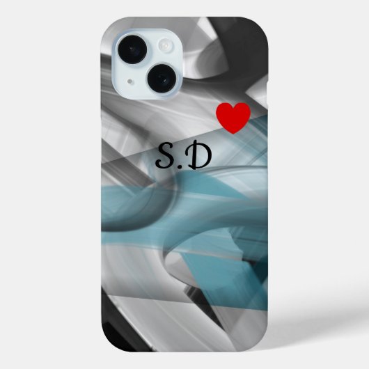 個人用iPhoneケース傾向抽象芸術ブルー海 Case-Mate iPhoneケース (裏面)