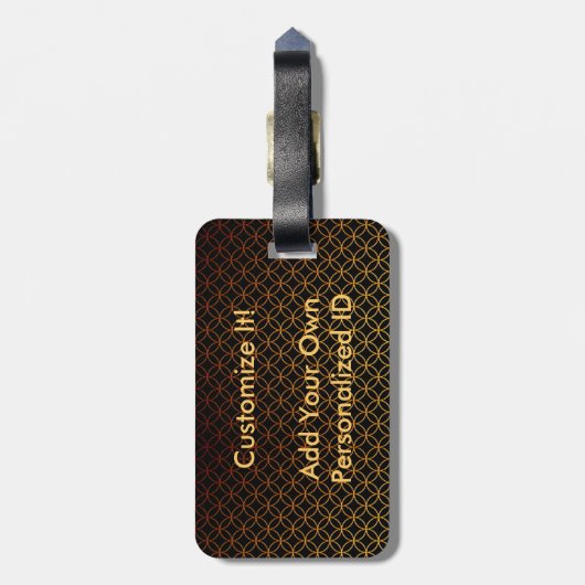 個人的でカスタムな荷物のラベル ラゲッジタグ (裏面縦)