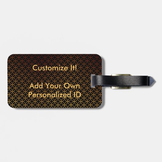 個人的でカスタムな荷物のラベル ラゲッジタグ (裏面横)