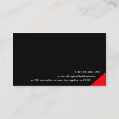 個人的でスタイリッシュでミニマルな名刺01 -赤 名刺 (裏面)