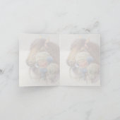 個人的で旧式な冬の子馬の芸術のメッセージカードカード カード (内部)