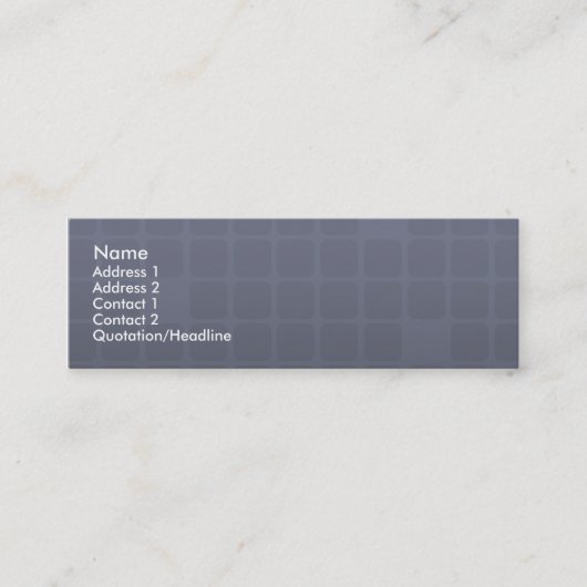 個人的で細い名刺 スキニー名刺 (正面)