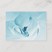 個人的なお母さんカード; 蘭の青緑色及び白い花柄 コーリングカード (裏面)