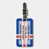 個人的なアイスランドの簡単IDの旗 ラゲッジタグ (正面縦)