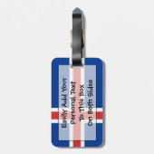 個人的なアイスランドの簡単IDの旗 ラゲッジタグ (裏面縦)