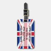 個人的なイギリス簡単IDの旗 ラゲッジタグ (正面縦)