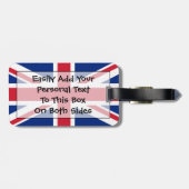 個人的なイギリス簡単IDの旗 ラゲッジタグ (裏面横)