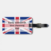 個人的なイギリス簡単IDの旗 ラゲッジタグ (裏面横)