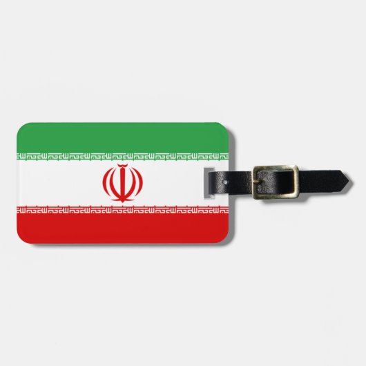 個人的なイランの簡単IDの旗 ラゲッジタグ (正面横)