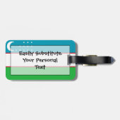 個人的なウズベキスタンの簡単IDの旗 ラゲッジタグ (裏面横)