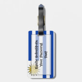 個人的なウルグアイの簡単IDの旗 ラゲッジタグ (裏面縦)