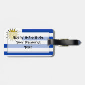 個人的なウルグアイの簡単IDの旗 ラゲッジタグ (裏面横)