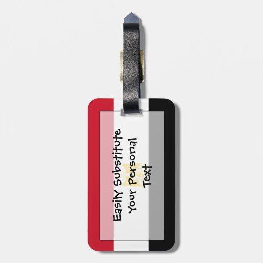 個人的なエジプトの簡単IDの旗 ラゲッジタグ (裏面縦)