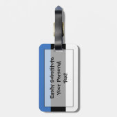 個人的なエストニアの簡単IDの旗 ラゲッジタグ (裏面縦)