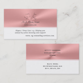 個人的なカウンセラーの贅沢なピンクのクロム一見 名刺