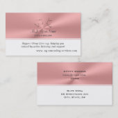 個人的なカウンセラーの贅沢なピンクのクロム一見 名刺 (正面/裏面)