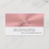 個人的なカウンセラーの贅沢なピンクのクロム一見 名刺 (正面)