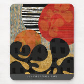 個人的なカスタマイズ可能な名前の抽象芸術のモダンなデザイン マウスパッド (正面)