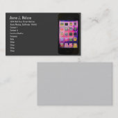 個人的なカラフルで頭が切れるな電話 名刺 (正面/裏面)