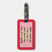 個人的なキルギスタンの簡単IDの旗 ラゲッジタグ (裏面縦)