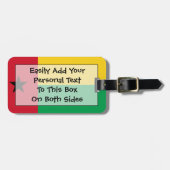 個人的なギニア-ビサウの簡単IDの旗 ラゲッジタグ (正面横)