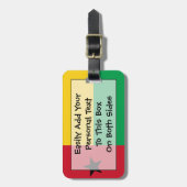 個人的なギニア-ビサウの簡単IDの旗 ラゲッジタグ (正面縦)