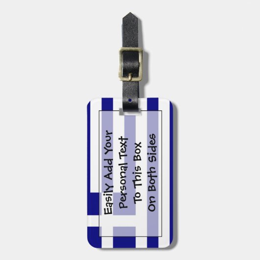 個人的なギリシャの簡単IDの旗 ラゲッジタグ (正面縦)