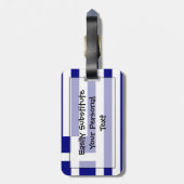 個人的なギリシャの簡単IDの旗 ラゲッジタグ (裏面縦)