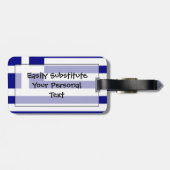 個人的なギリシャの簡単IDの旗 ラゲッジタグ (裏面横)