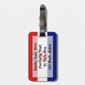 個人的なクロアチアの簡単IDの旗 ラゲッジタグ (裏面縦)