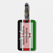 個人的なケニヤの簡単IDの旗 ラゲッジタグ (裏面縦)