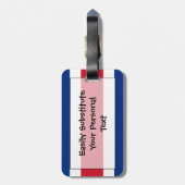 個人的なコスタリカの簡単IDの旗 ラゲッジタグ (裏面縦)
