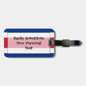 個人的なコスタリカの簡単IDの旗 ラゲッジタグ (裏面横)