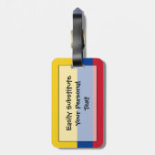 個人的なコロンビアの簡単IDの旗 ラゲッジタグ (裏面縦)