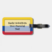 個人的なコロンビアの簡単IDの旗 ラゲッジタグ (裏面横)