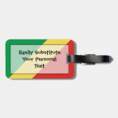 個人的なコンゴ共和国の簡単IDの旗 ラゲッジタグ (裏面横)