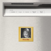 個人的なゴールデン挨拶カスタムの写真と文字 マグネット (インサイチュ (食洗機))