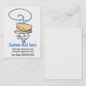 個人的なシェフか食料調達の昇進カード 名刺 (正面/裏面)