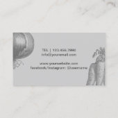 個人的なシェフのばら色の金ゴールドのラベルのヴィンテージの野菜 名刺 (裏面)