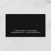 個人的なシェフのケータリングのベーカリーの平野の黒 名刺 (裏面)