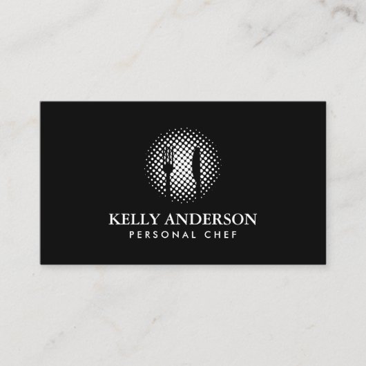 個人的なシェフのケータリングのベーカリーの平野の黒 名刺 (正面)