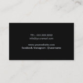 個人的なシェフのケータリングのレストランのエレガントな黒 名刺 (裏面)