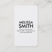 個人的なシェフのケータリングの最小主義のシックで贅沢な金ゴールド 名刺 (裏面)