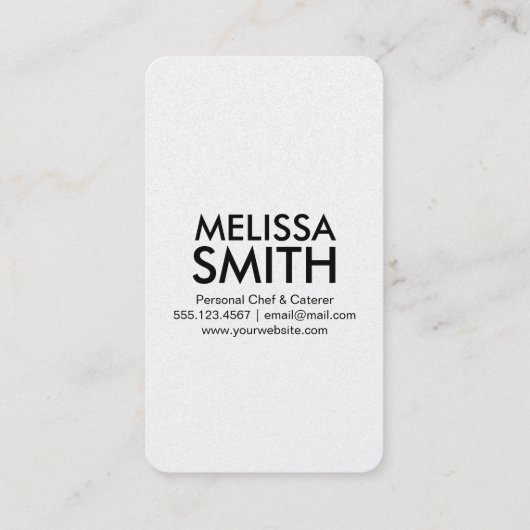 個人的なシェフのケータリングの最小主義のシックで贅沢な金ゴールド 名刺 (裏面)