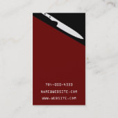 個人的なシェフ 名刺 (裏面)