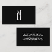 個人的なシェフBW 名刺 (正面/裏面)