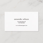 個人的なシックな金ゴールドのイニシャル 名刺 (裏面)