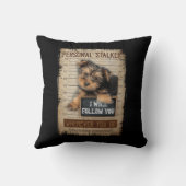 個人的なストーカーのポルトガルのウォーター後を追ドッグ クッション (裏面)