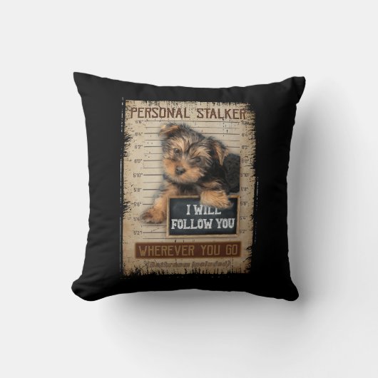 個人的なストーカーのポルトガルのウォーター後を追ドッグ クッション (正面)